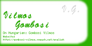 vilmos gombosi business card